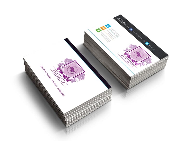 Business card for Ayo shote- Graphic design and print
